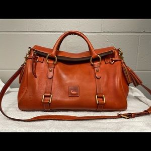 Dooney "Orange" Florentine Medium Satchel Crossbody